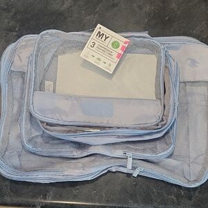 MYTAGALONGS Travel Packing Cubes Set - Light Blue